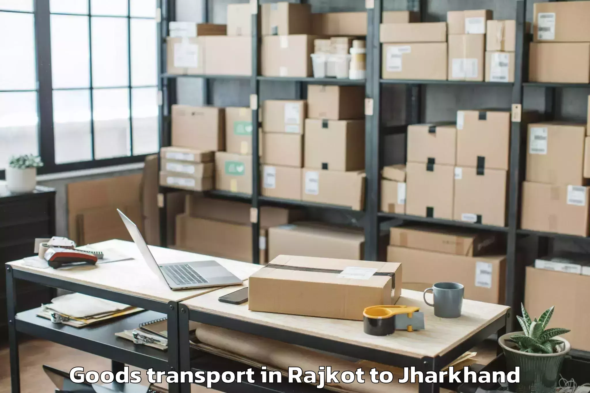 Hassle-Free Rajkot to Padma Hazaribagh Goods Transport